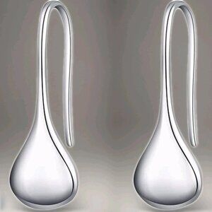 Luhe Teardrop Pull Through Earrings 925 Sterling Silver Hypoallergenic BRAND NEW